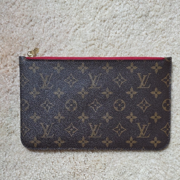 Louis Vuitton Brown and Red Monogram Clutch - Picture 1 of 6